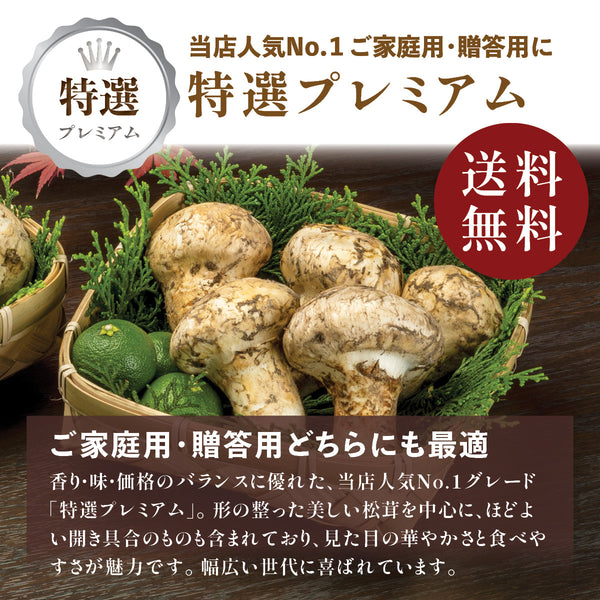 【北米産】特選プレミアム松茸
